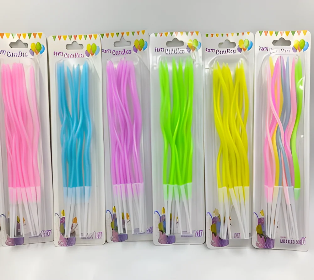 Birthday Candle – Blister Card 12 Crystal Curves