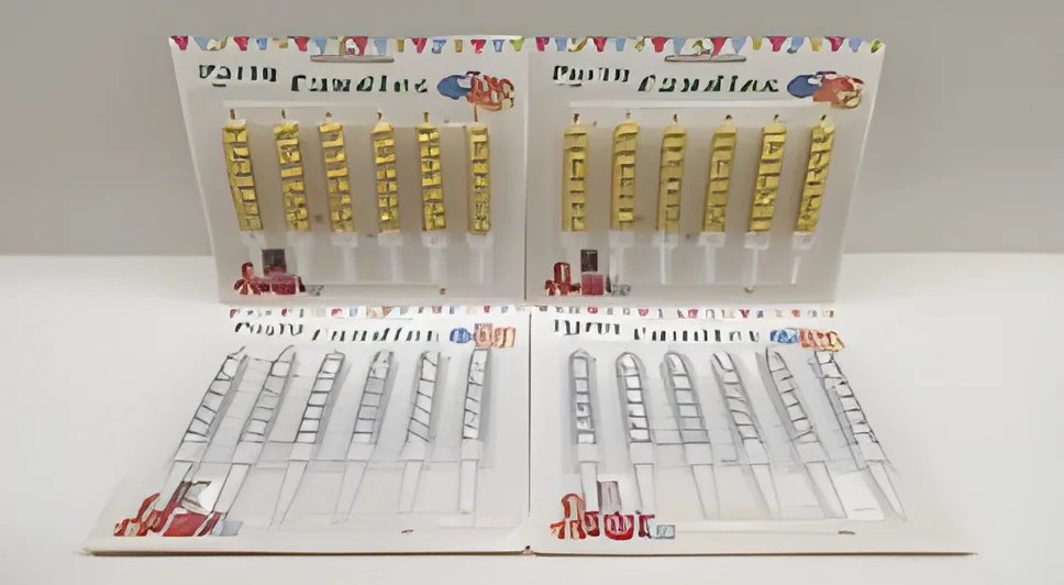 Birthday Candle – Large Threaded Gold-plated Blister Card