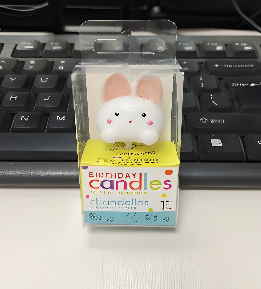 Birthday Candle – Single PVC Rabbit Head