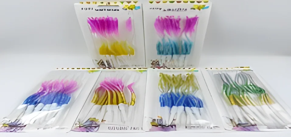 Birthday Candle – 12 Blister Card Spray Gold Curve 3 Color Gradient