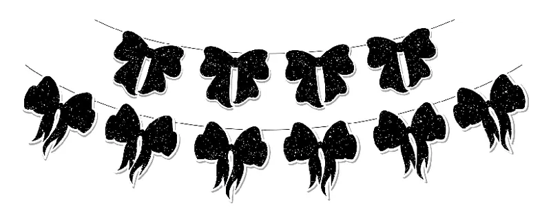 Black Bow Garland – 10 pcs
