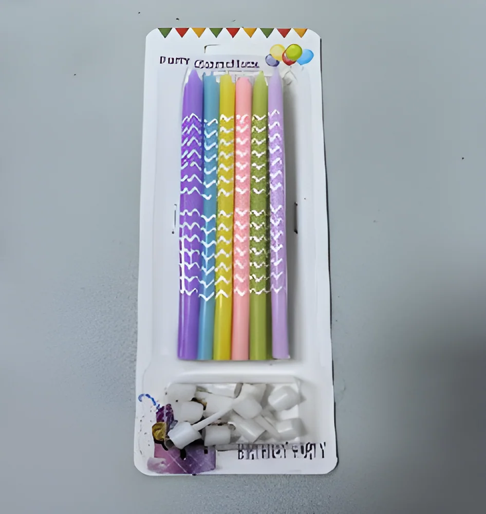 12 Long Separate Prints Candle Length 12.5cm