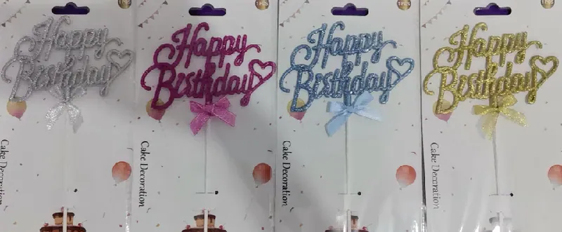 Glitter Letter Cake Topper