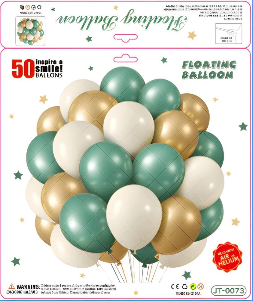 Latex Balloon Set – 50 pcs