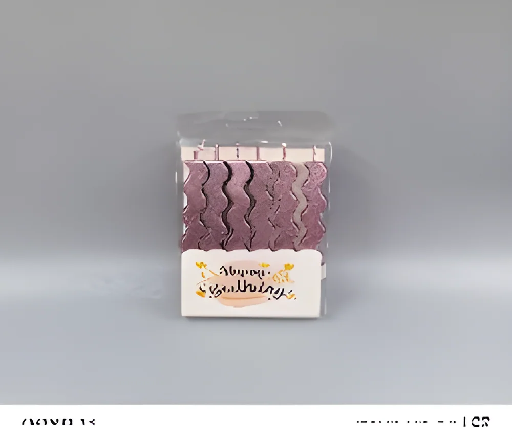 Birthday Candle – PVC Boxed Large Corrugated 6 Gold-plated Rods