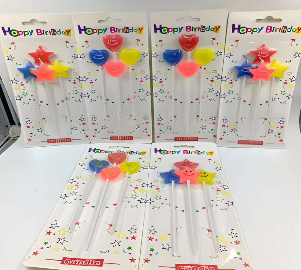 Birthday Candle – 4P Printing (Smiley Face)