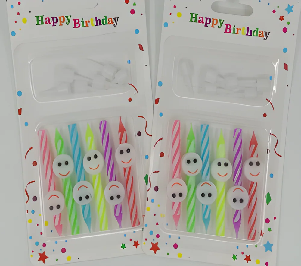 Birthday Candle – Separate Smiley Face