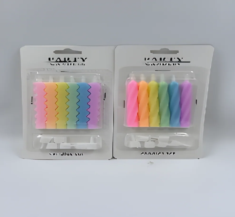 6 Separate Twisting Candle Crystal Blister Card