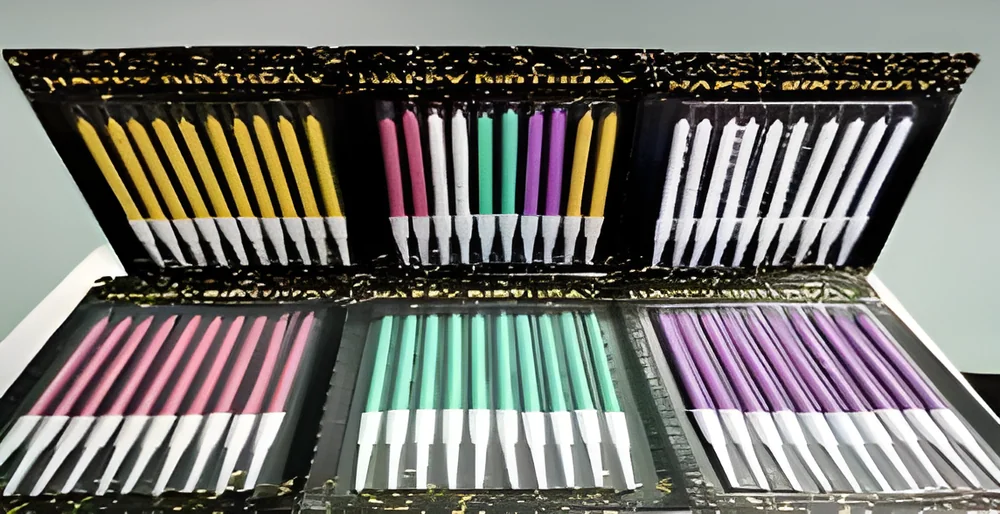 Birthday Candle – 10 Gold-plated Black Cards with Extra Points