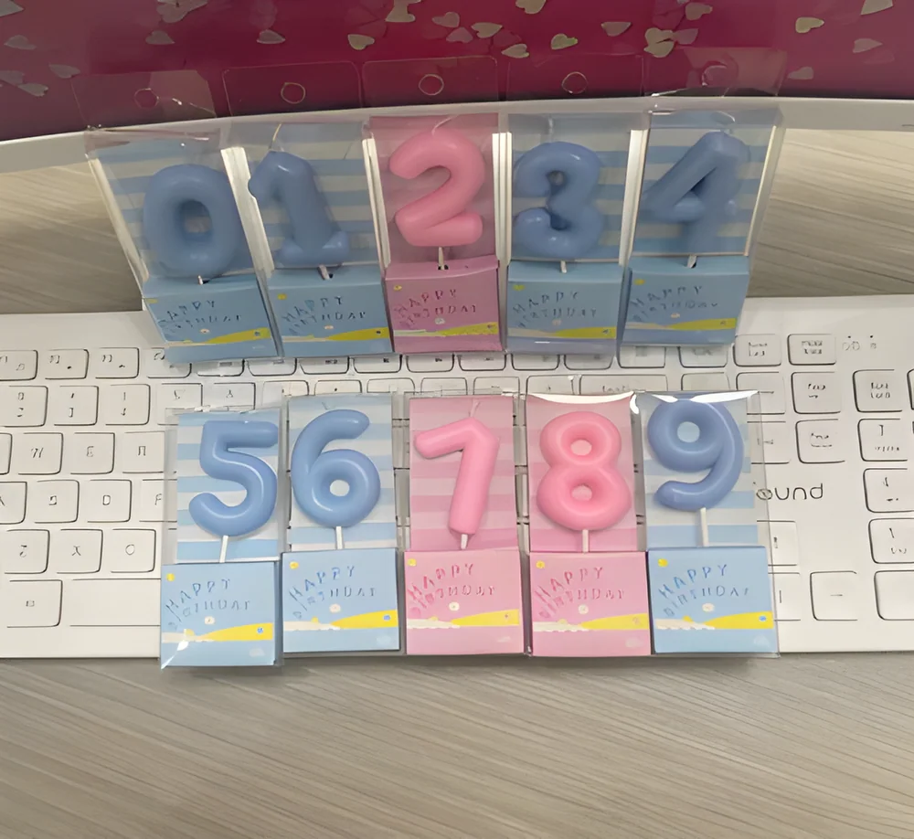 Number Candle – Small Round Candy Numbers