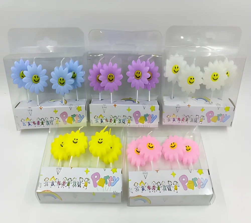 Birthday Candle – PVC Flowers (Four Pieces)