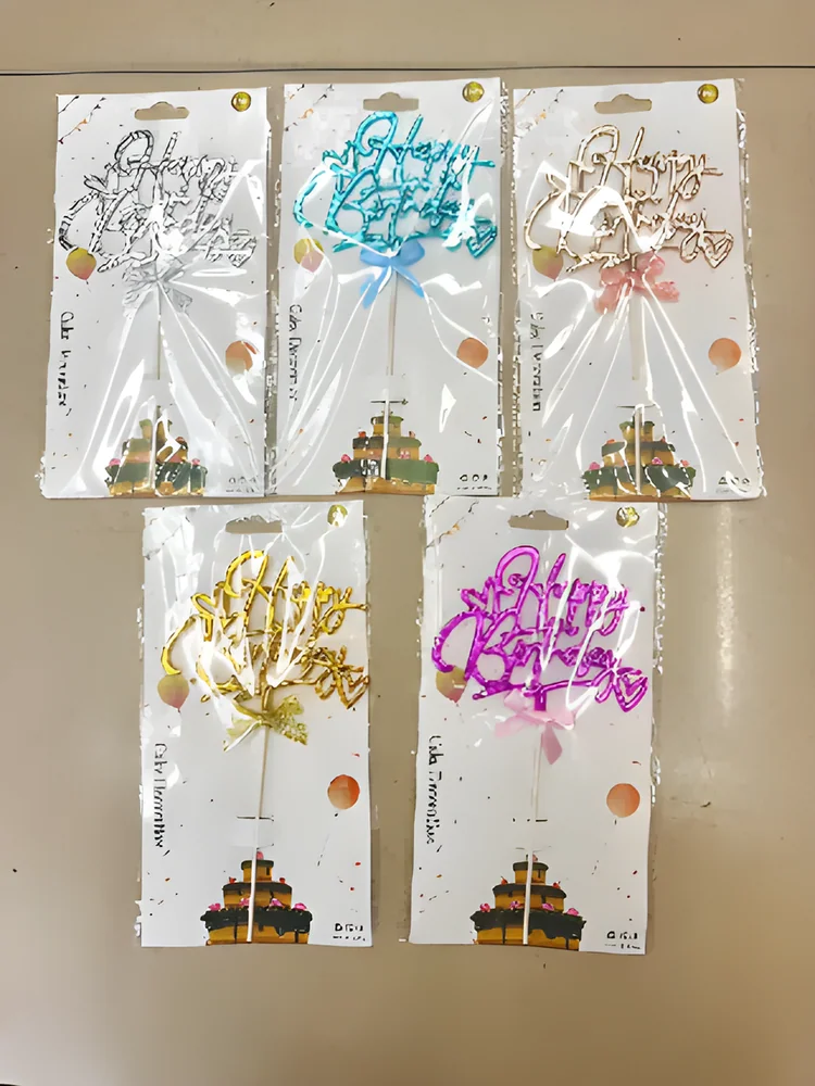 Happy Birthday Cake Topper – Style 5