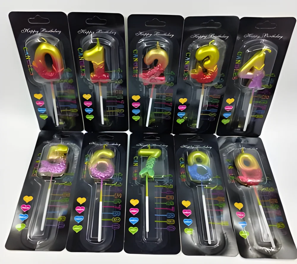 Number Candle – Fishtail Number (2 Color Variations)
